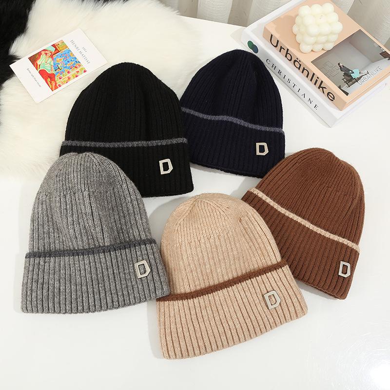 Warm Hat Flanging Knitted Hat Wholesale 