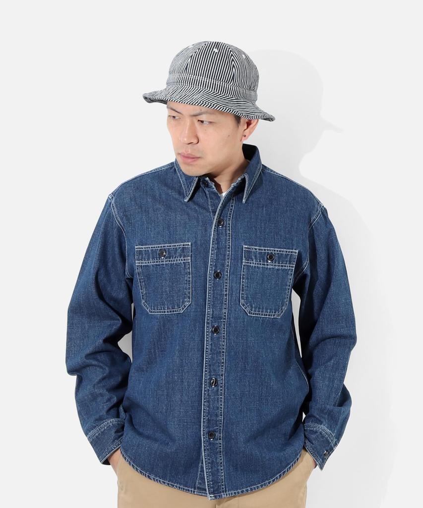 Kojima Genes Army Hat, Hickory Stripe, Military-Inspired Workwear Cap, Adjustable, Made In Japan Okayama, RNB-9064