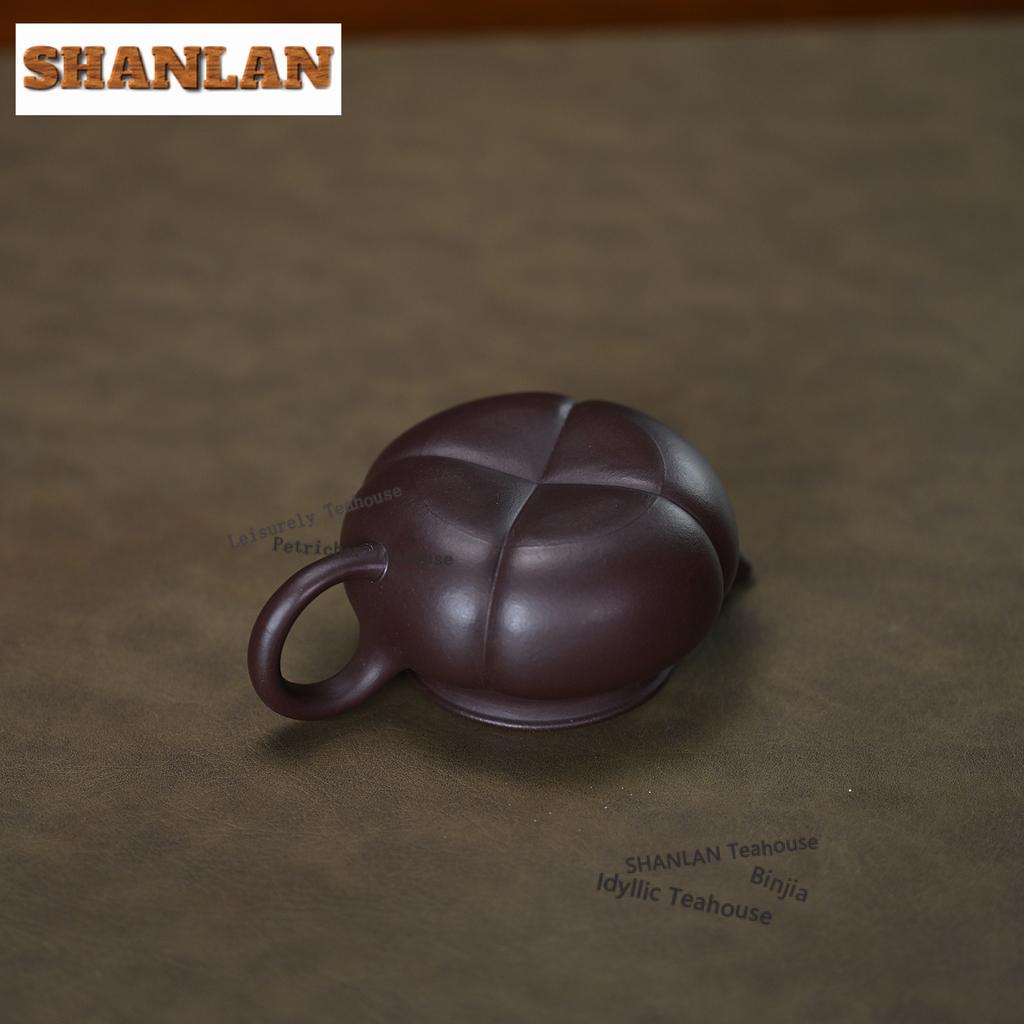 150ml Elegant Yixing Purple Clay Teapots Handmade Auspicious Beast Rib Pot Raw Ore Mud Tea Maker Kettle Zisha Tea Set Drinkware
