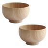 Shirasagi Mokkou Shirasagi Schale M aus Holzschale für Miso Hergestellt aus natürlicher Kastanie (Satz 2) Suppe, Japan, Holz,