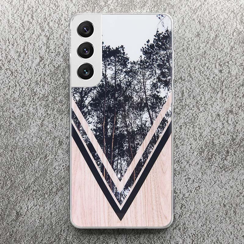 

Forest Geometry Wood Nature Print Soft Case for Samsung Galaxy S25 S24 S23 S22 Ultra S21 Plus S20 FE Phone Shell S10 + Pattern C Samsung S23