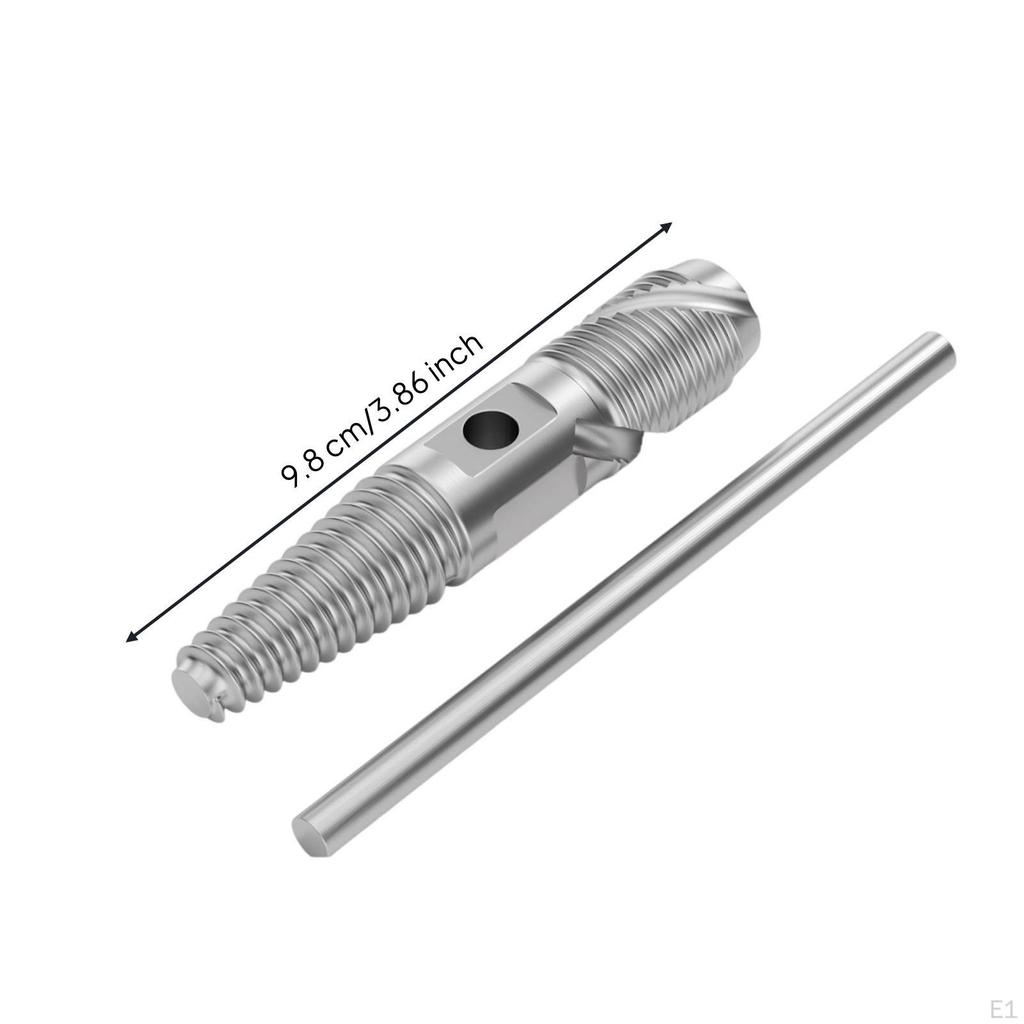 Broken Screw Extractor with Rod Threaded Water Pipe Set Rusted Tool for