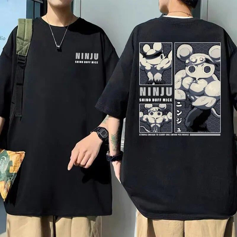 

Muscular Ninja Mice Muki Gym Mouse Meme Tshirt Anime Demon Slayer Uzui Tengen Graphic Tees Unisex Women Cartoon - Men s Summe... S разноцветный