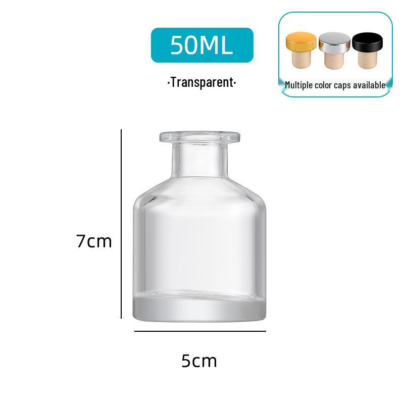 50-ml-Glas-Aromadiffusor mit breiter Öffnung & kreative Blumenvase aus Rattan, leere Duftflasche