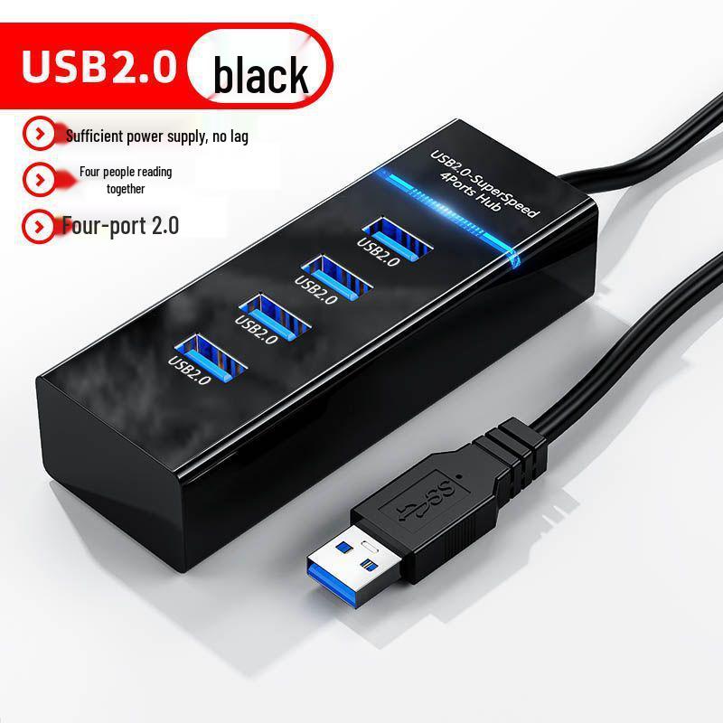 Type-C USB 3.0 Multi-Port Splitter for Notebooks: 4-in-1 Expansion for Mouse & Keyboard