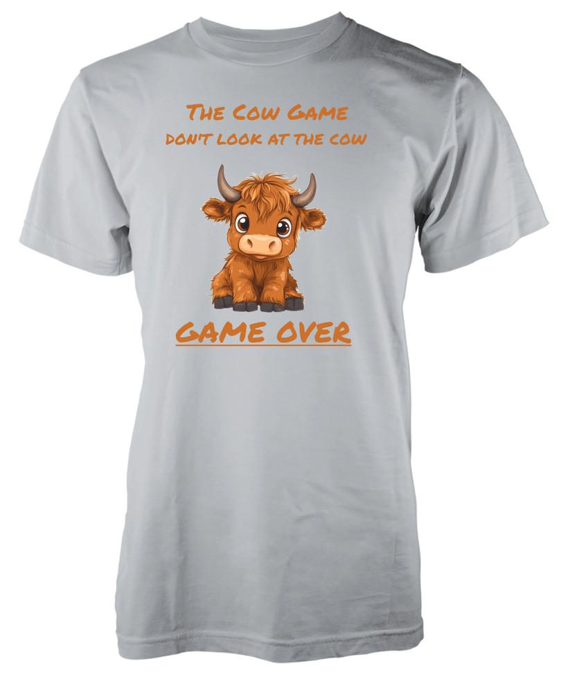 

Cow Game Don t Look At The Cow Game Over Funny Novelty Gift Unique Kids T-shirt 4XL