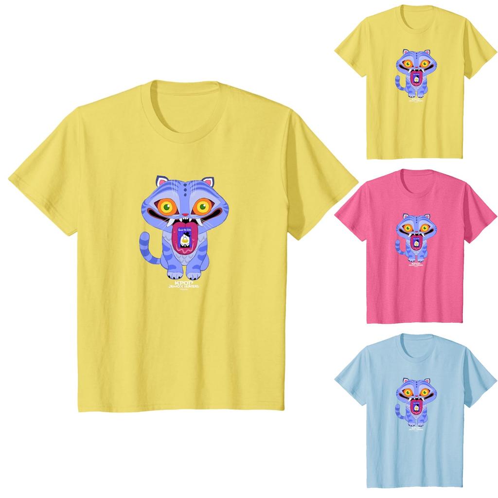 Boys Girls Round Neck Casual Printed Short-sleeved T-shirt Top