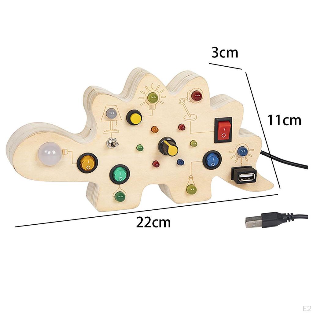 LED Busy Board Sensory Toy with Screwdriver Practical Skill Early Educational Light Switch