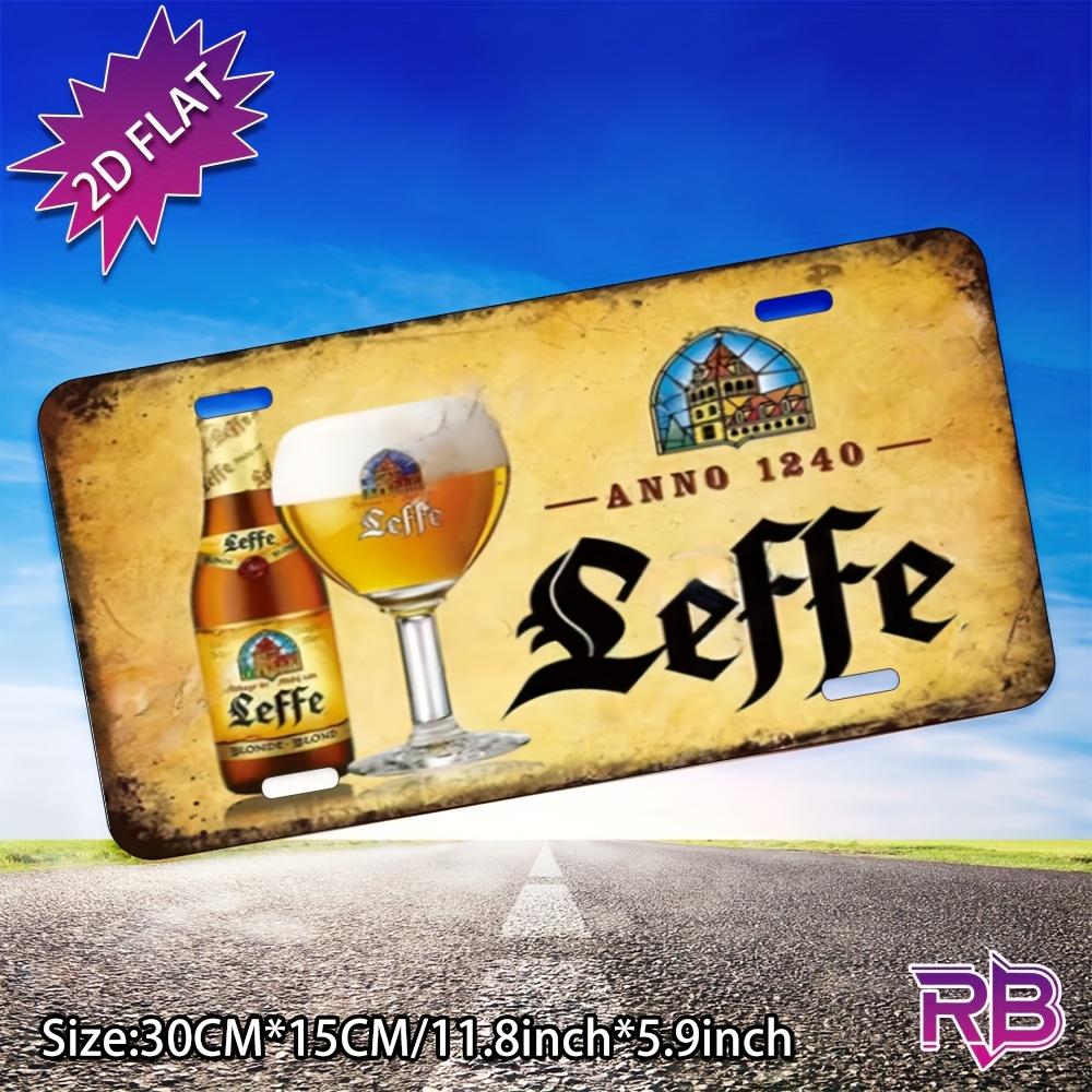 

Leffe Blonde Beer Anno Vintage D Flat Aluminum Tin Sign for Belgian Beer Lovers Bar Pub Man Cave Kitchen Wall Decor 15x30cm(5.9x7.8inch)