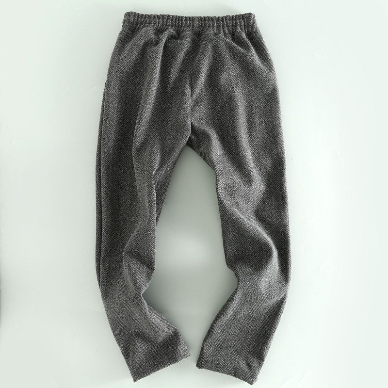 Trade Cattle Goods Overplus Order Spring and Autumn Men's Elastic Waist Solid Trousers Straight Sweatpants Loose Casual Pants Straight Pants Fashion