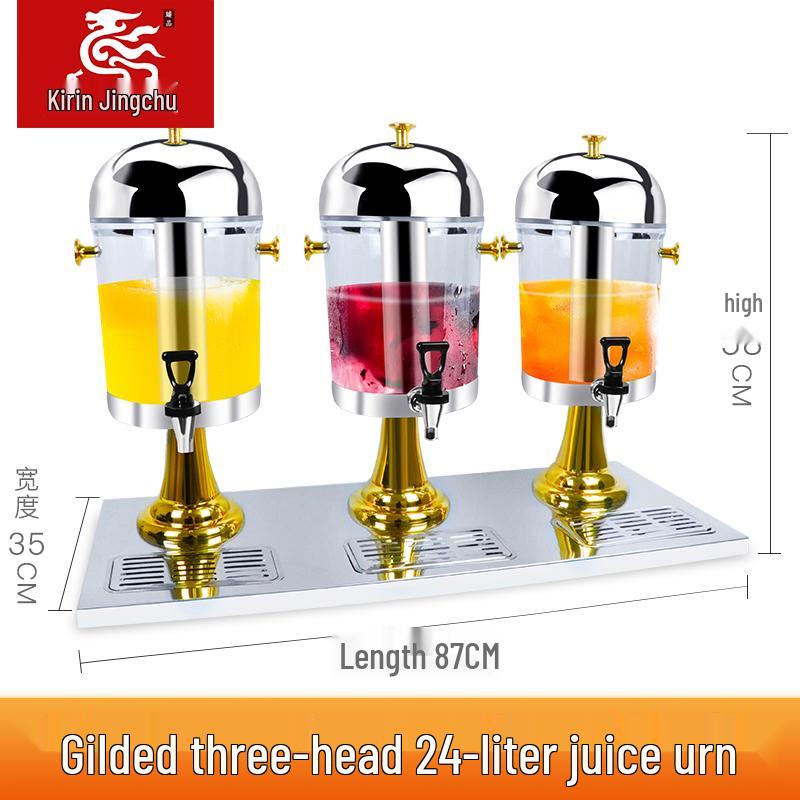 Stainless Steel Transparent Beverage Dispenser for Milk Tea & Fruit Juice