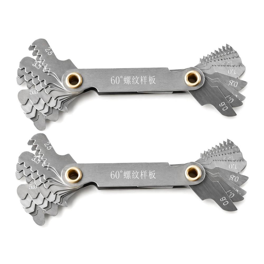 2pcs Cutting Gauge Tool Screw Pitch Gauge Thread Cutting Gauge  For Screw Measurement