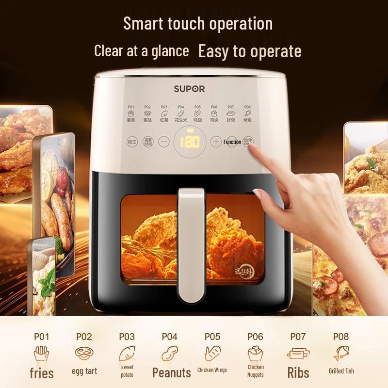 SUPOR 6L Far-Infrared Visual Touchscreen Air Fryer