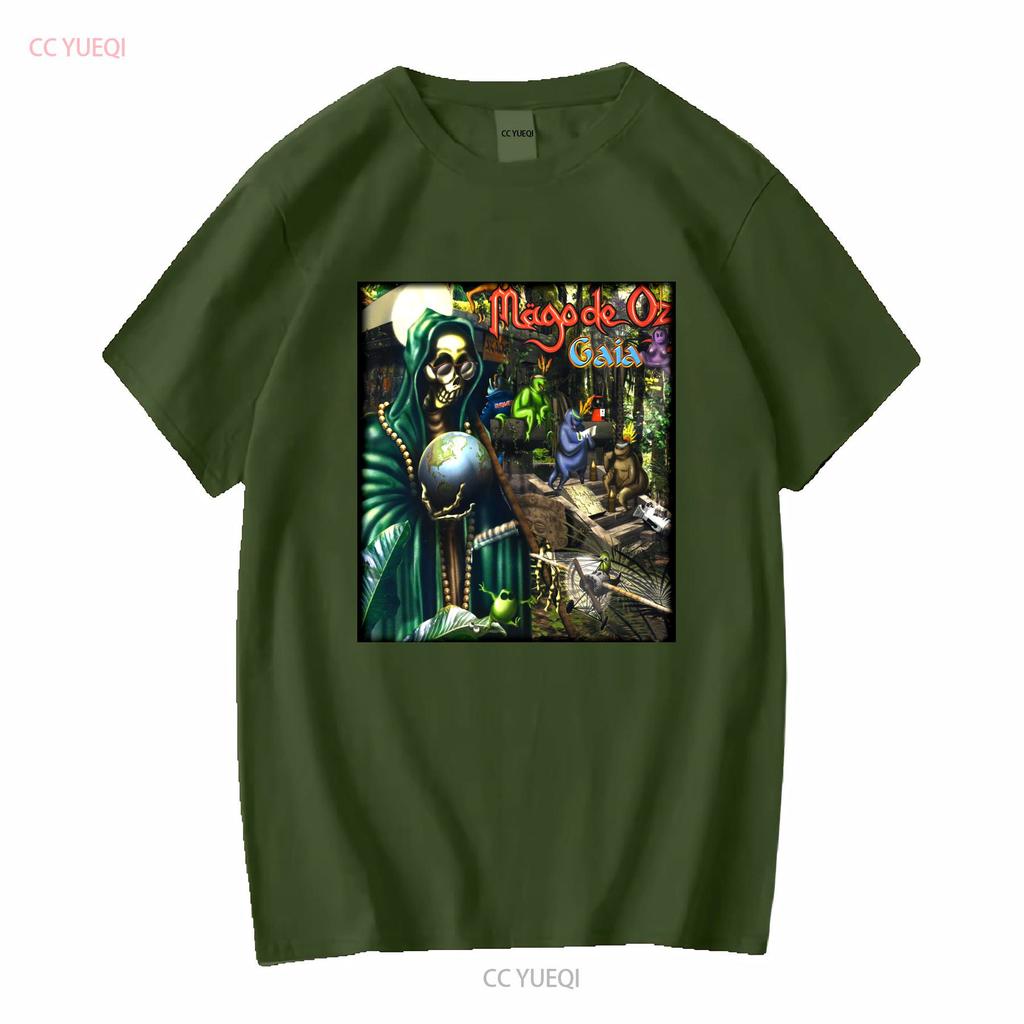 Mago De Oz Band Rock Graphic Short Sleeve Black Shirt Unisex Men Women KTV8524 Vintage Washed Unisex Streetwear Fashion Homme