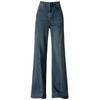 Women's Retro High-Waist Wide-Leg Jeans - Autumn 2025 Collection, Loose Fit, Slimming, Straight-Leg, Floor-Length, Micro Flare.