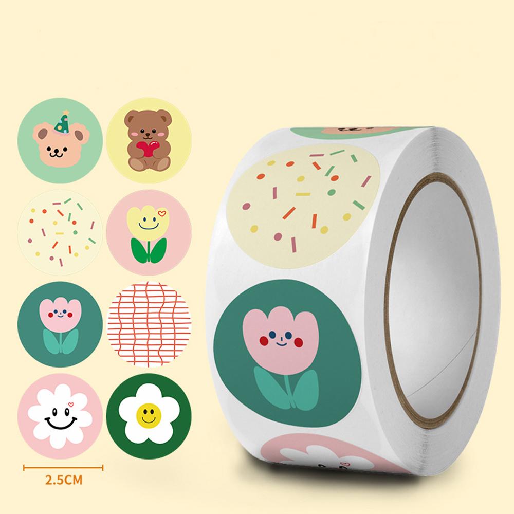 50-500pcs Cute Cartoon Thank You Stickers For Party Gift Decoration Packaging Label Reward Children Stationery Sticker