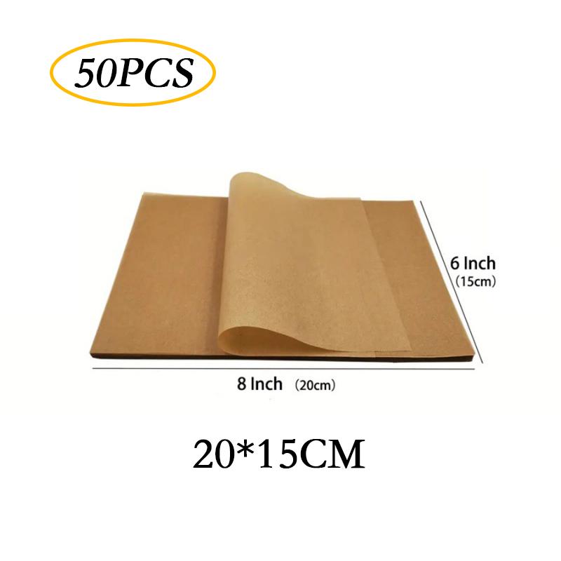 200/100/50Pcs Baking Paper Non-stick Oil Proof Parchment Paper Oven Grilling Mat Paper Food Wrapping Paper Baking Tool