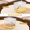 Bird Feeder Plastic Transparent Bird Cage Feeder with Detachable Design Parrot Seed Feeder Bird Cage Accessories Pet Supplies