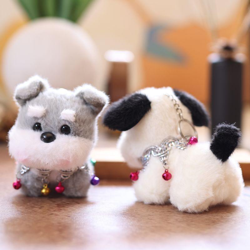 Cute Dog Plush Doll With Pp Cotton Filling For Bag Accessory And Collectible Gift