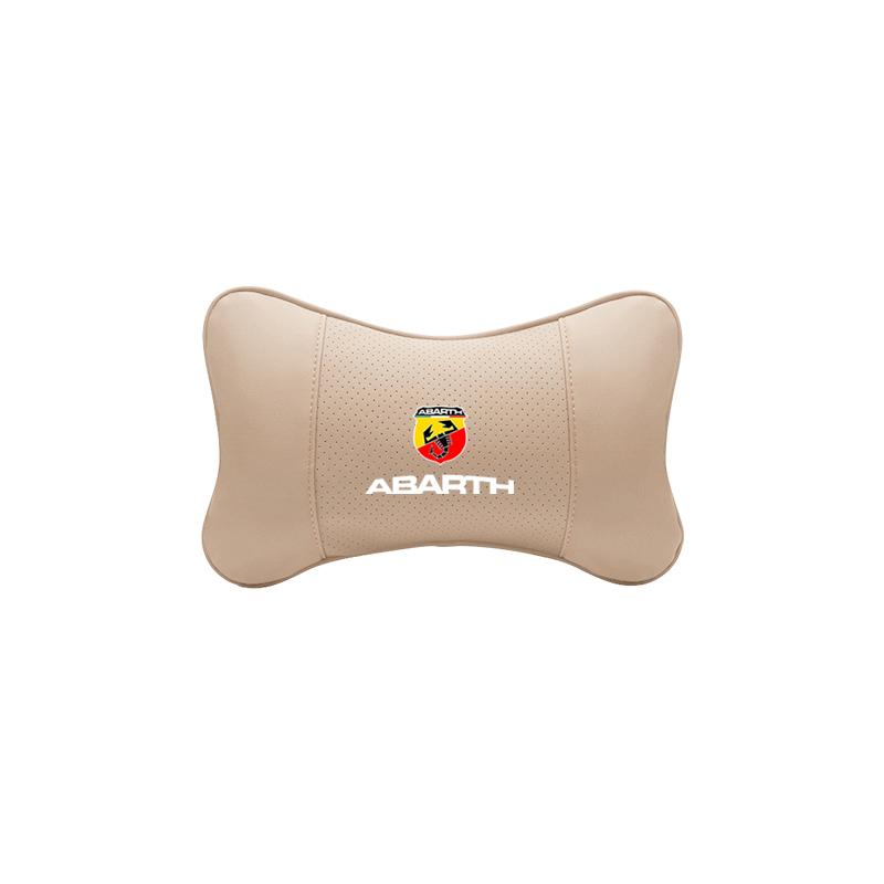 Fiat Car Seat Headrest Leather Neck Pillow For Abarth Punto Panda Doblo Stilo Ducato Freemont Car Interior Accessories keychain