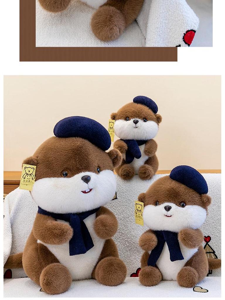 Beaver Plush Scarf Toy & Pillow - Cute Birthday Gift for Girls