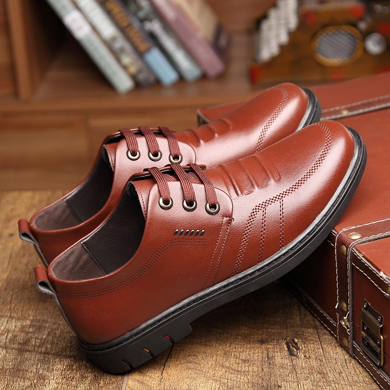 

Italian Mens Shoes Casual Lightweight Luxury Men Leather Moccasins Comfy Bsiness Dress Oxfords Shoes Man Flats 38 коричневый