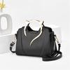 Women Cute Cat Ear Top Handle Shoulder Crossbody Bag Zippered PU Leather Solid Handbag Purse Elegant Messenger Bag Purse