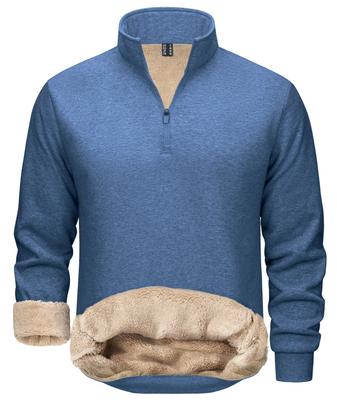 TACVASEN Stretch Warm und Unterwäsche für und Größe M Herren Halbreißverschluss T-Shirt, Pullover, Kaltwetter Tragen Joggen, Laufen, Skifahren, Arbeit, Blau-Grau,