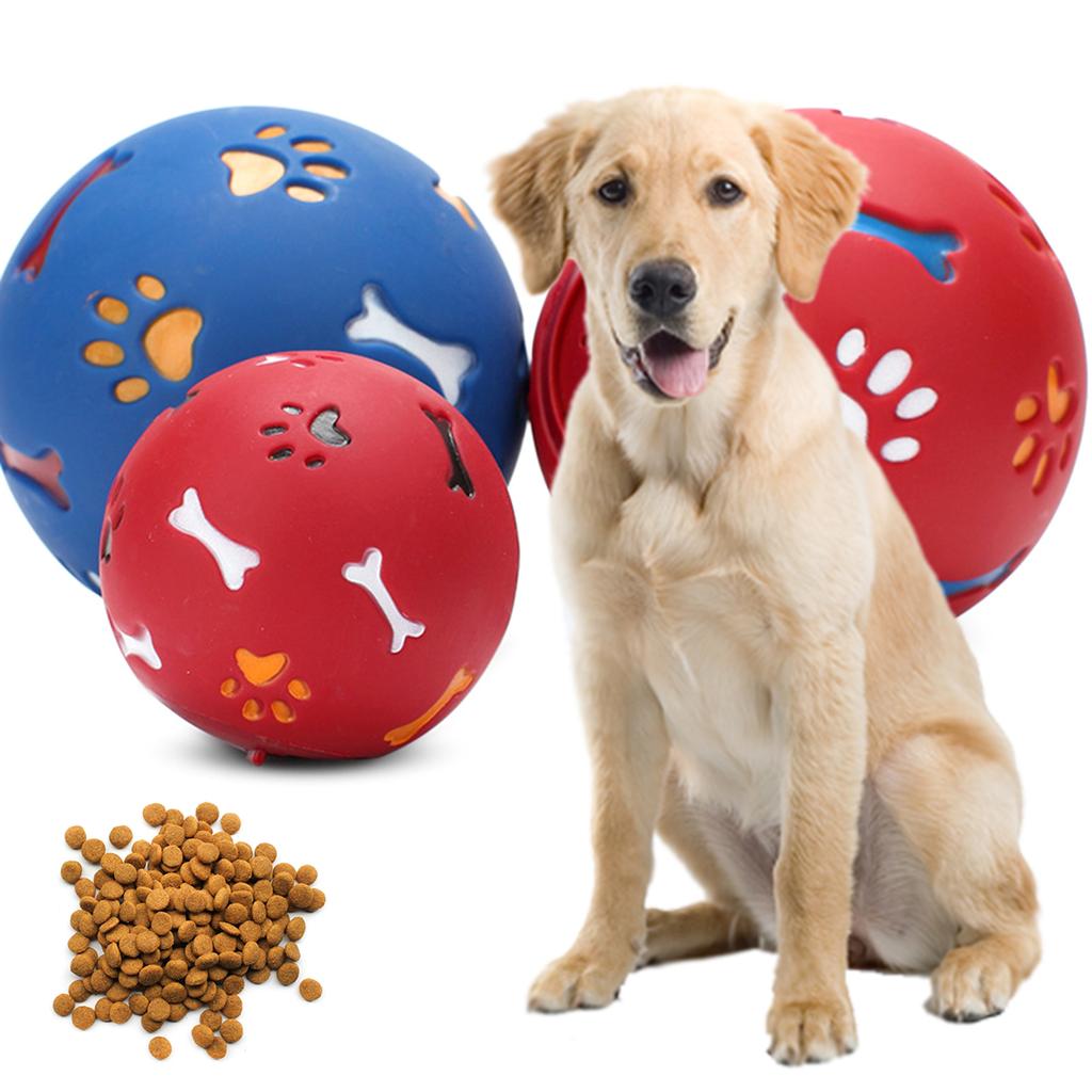 Dog Chew Toy Vinyl Fillable Treat Ball Teething Toy for Aggressive Chewers Leak Food Toy for Teeth Clean Training