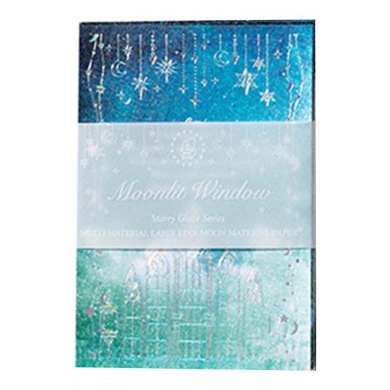 15-Sheet Sticker Vintage Star Moon Memo Pads Set Retro Colorful Fantasy Designs Decals Junk Journals Scrapbooking Supplies
