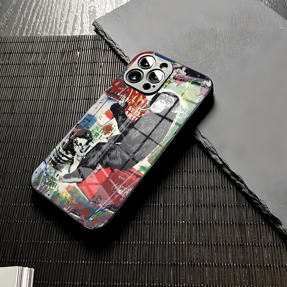 Street Art Banksy Graffiti Phone Case For Iphone 16 15 13 Super Discount 12 14 11 Pro Max Mini X Xr Xs 8 7 Puls 6 Glass Funda Co