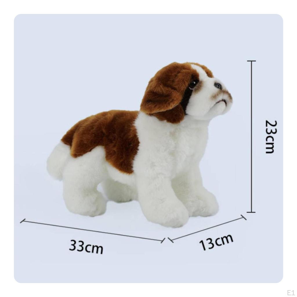 Simulation Saint Bernard Stuffed Toy Soft Cute Cuddly for