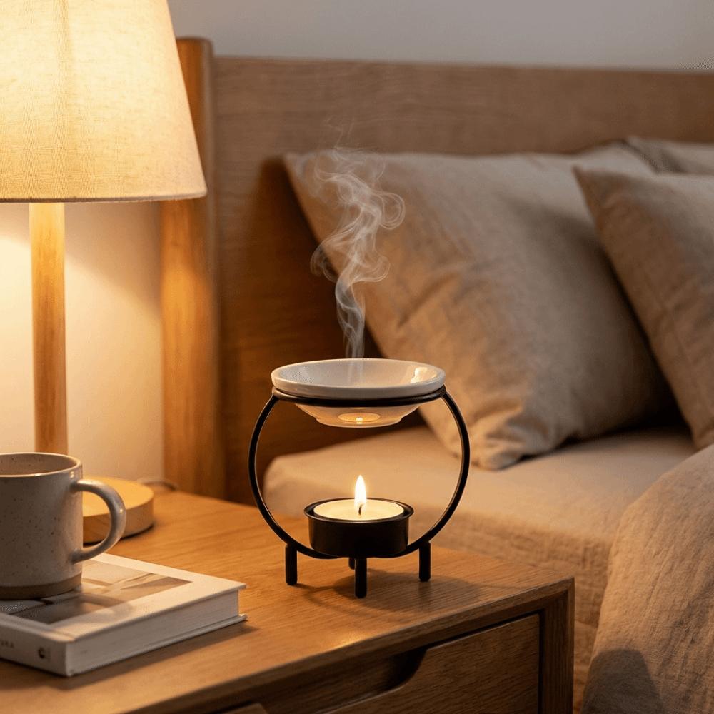 Portable Aromatherapy Candle Holder Minimalist Fragrance Burner Candle Heating Holder Home Decor