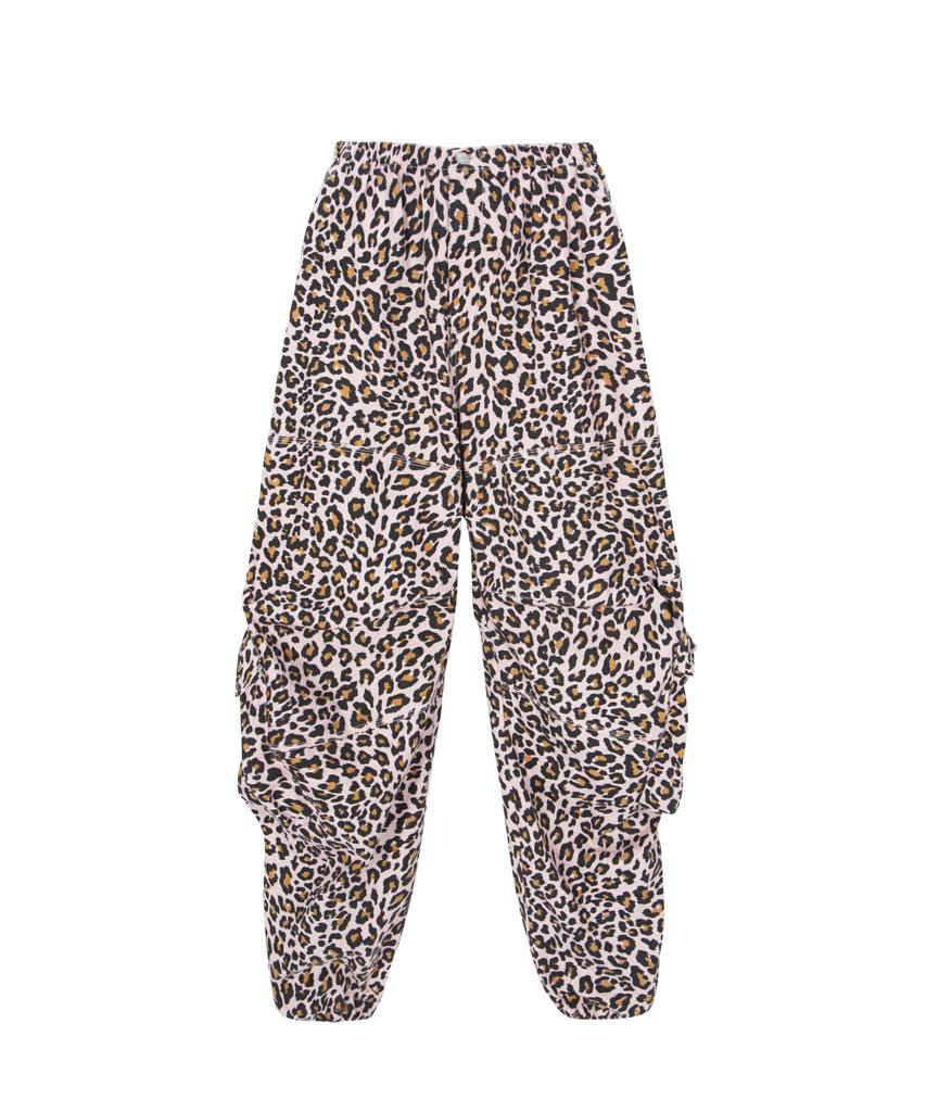 ASIF CALIE Leopard Cargo Pants Pink