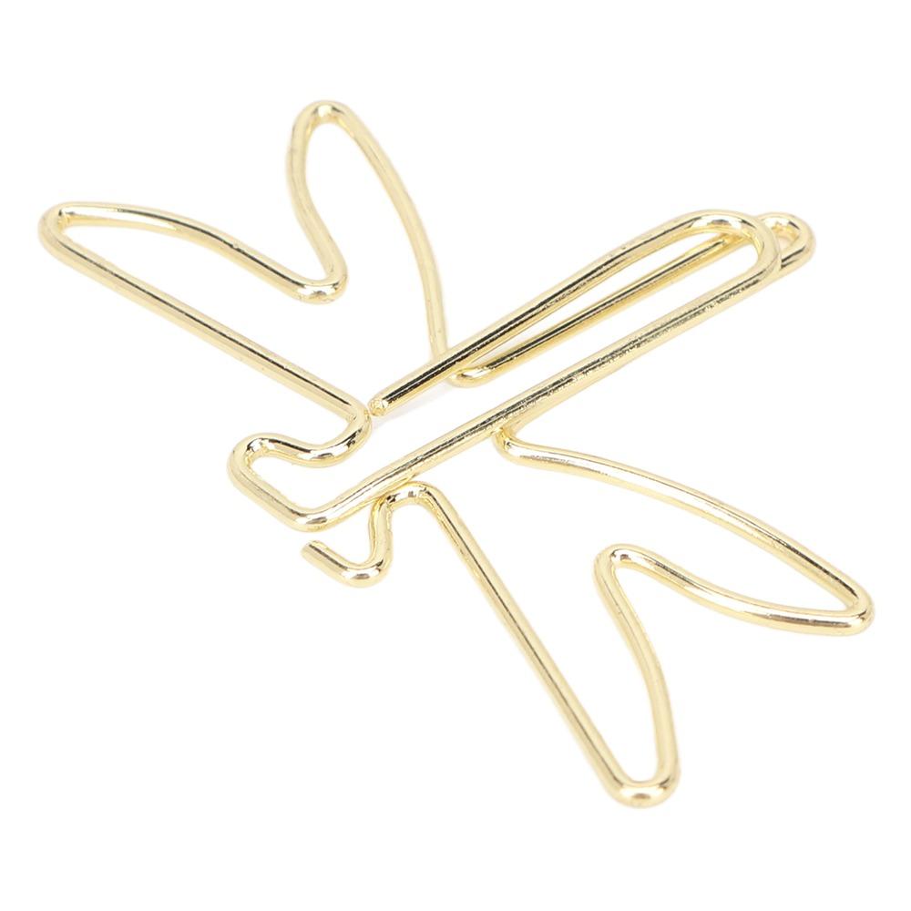 100Pcs Electroplating Metal Large Cute Paperclips Gold Jumbo Wide Clips  Document Organization