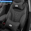 Hub Caps High-quality Leather Car Seat Headrest Lumbar Support Suit Auto Interior For VW RLine R Golf Amarok T5 ID3 T