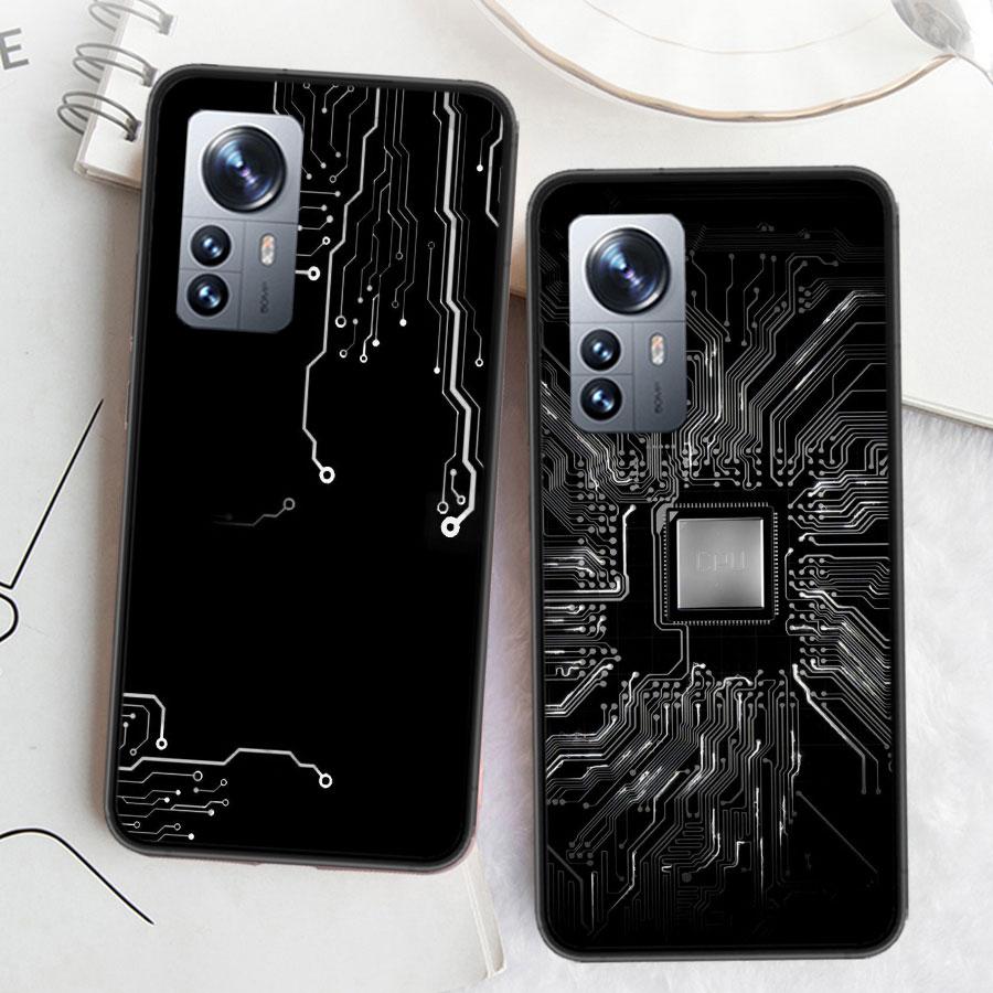 The Transmission line Diagram of The Chip Phone Case For Xiaomi Poco X7 X6 X5 X4 X3 GT NFC M4 M5 Pro 5G M3 Mi F6 F5 F4 F3 F2 F1