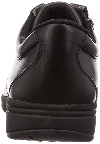 ASAHI Medical Walk MF Men's Leather Walking Shoes with Zipper, Black, Size 26 Cm, 4E
