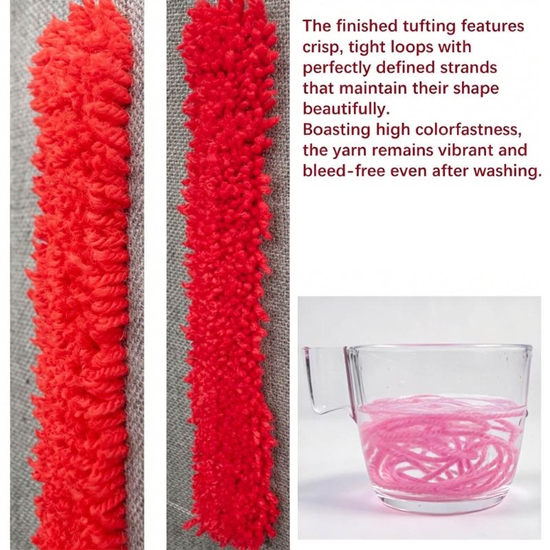 Long Time Use Tufting Yarn In Bright Color Great For Rugs And Decorative Textiles