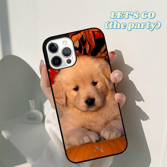 Autumu Golden Retriever Dog Cute Puppy Phone Case Cover for iPhone 17 Air 16 16e 15 12 11 13 14 Pro Max Plus Coque