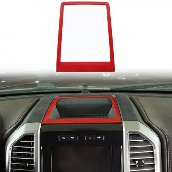 Center Console Dashboard Storage Box Frame Cover Trim For Ford F150 2015+ Red