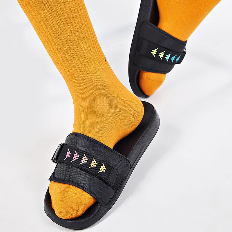 Kappa Logo Velcro Casual Slide Sandals Unisex Footwear Black K0CX5LT01D-990