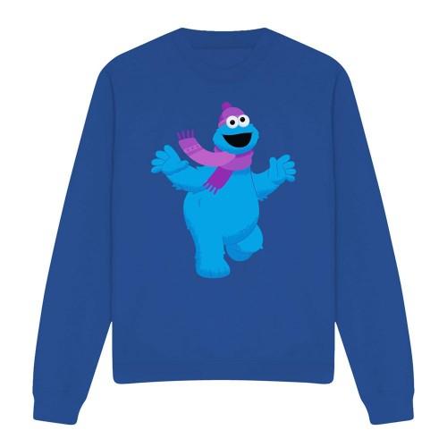 Sesame Street Unisex dla dorosłych Futrzani Przyjaciele na Zawsze! Bluza Ciasteczkowy Potwór