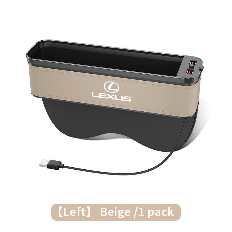 Für Lexus F Sport ES200 ES300 RX300 LS500 GS300 IS300 CT200h NX300 LX570 Auto USB-Ladegerät Multifunktionale Sitzspalten-Aufbewahrungsbox