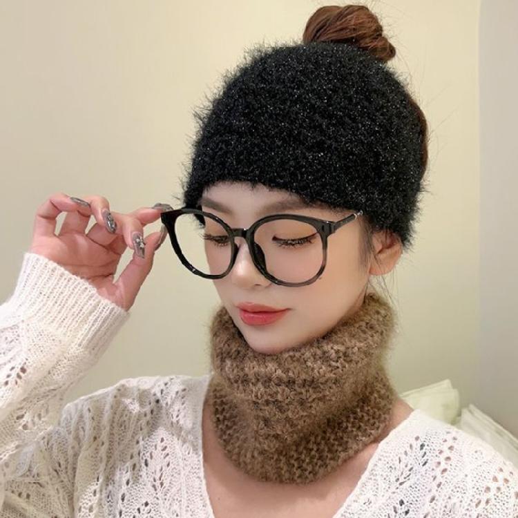 Woman Thicken Knit Hairband Wide Headband Earmuffs Hat for Girls Shopping