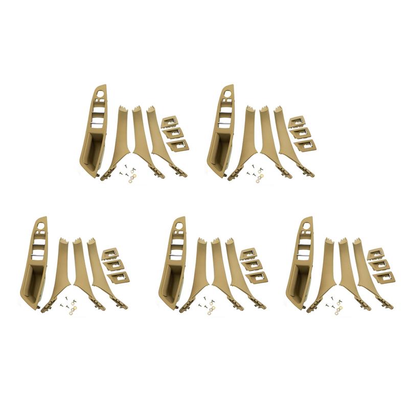 

5X RHD Car Interior Door Handle Inner Door Panel Pull Trim Cover For -Bmw 5 Serie F10 F11 520 525 Beige RHD бежевый