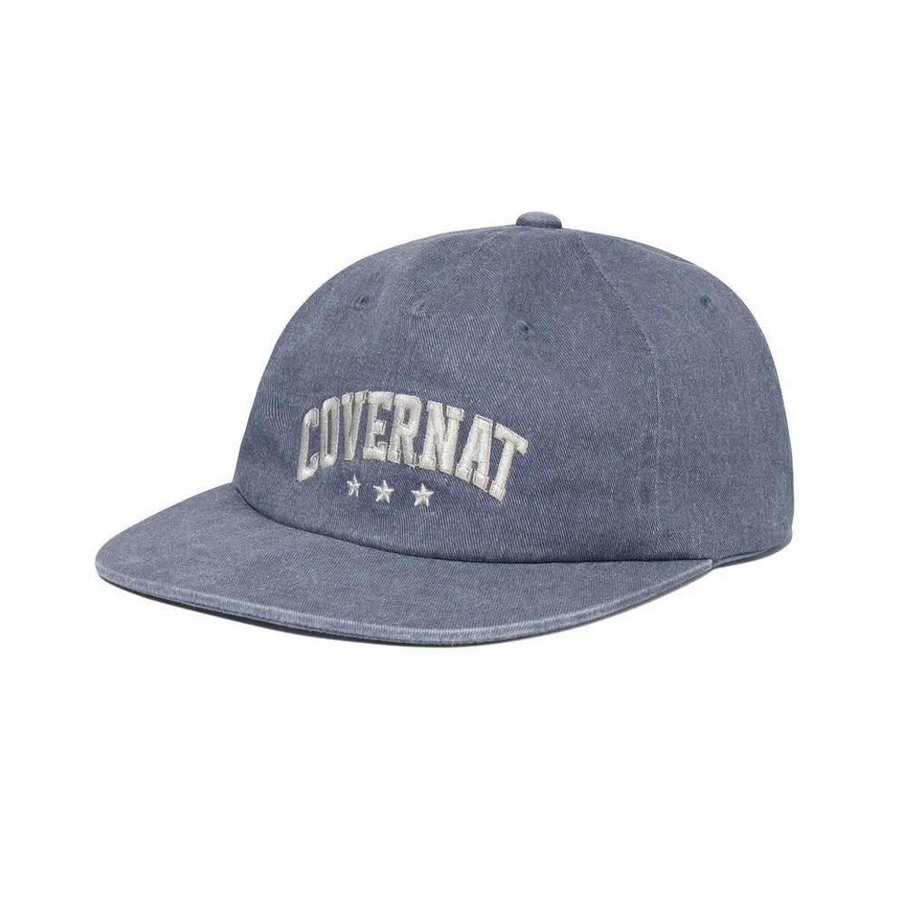 Daily Couple Street Arch Logo Vintage 5-Panel Cap Blue F
