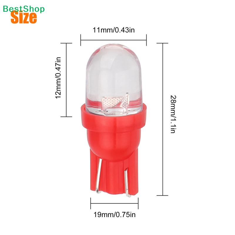50PCS T10 LED Car Light Bulbs - 5-Color Dashboard & Dome Light Replacement Kit