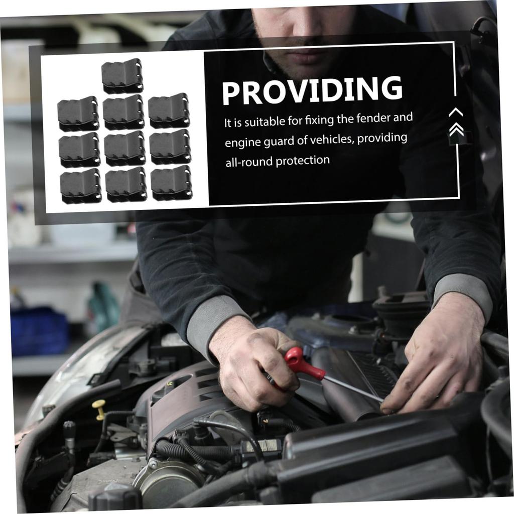 LIFKOME 10pcs Fender Buckle Trailer Wire Clips Wire Retainer Car Clip Fastener Car Door