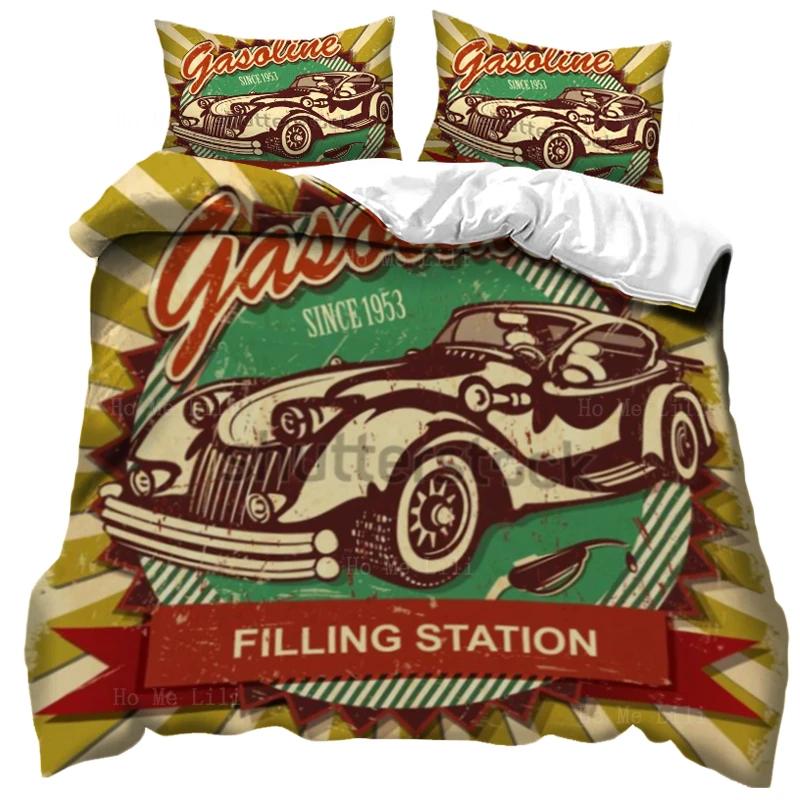 Home Living Luxury Route 66 Print 2/3Pcs Soft Duvet Cover PillowCase Queen and King Size Kids Bedding Set EU/US/AU Size